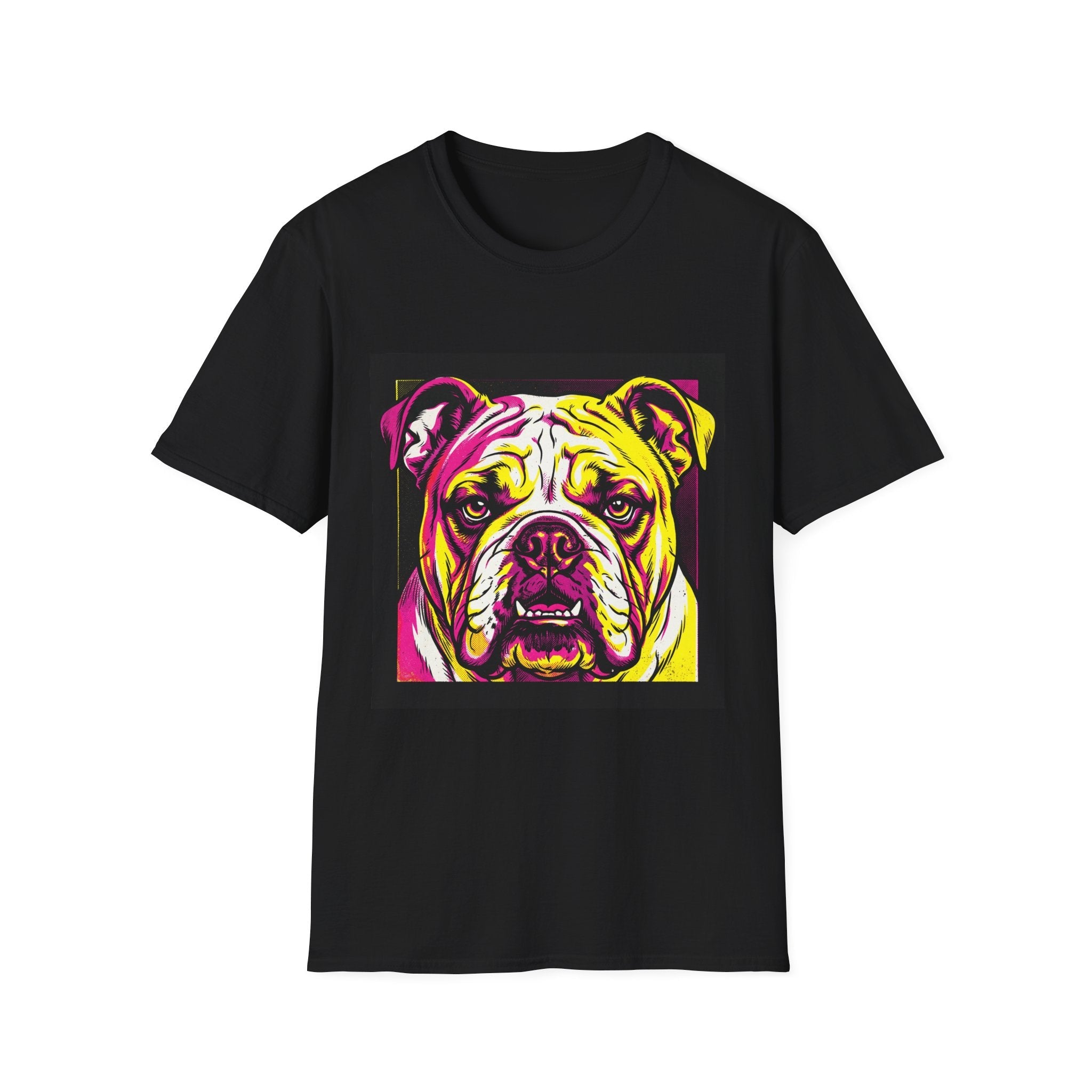 Pop-Art Screenprint English Bulldog T Shirt - Premium Unisex Retro Tee