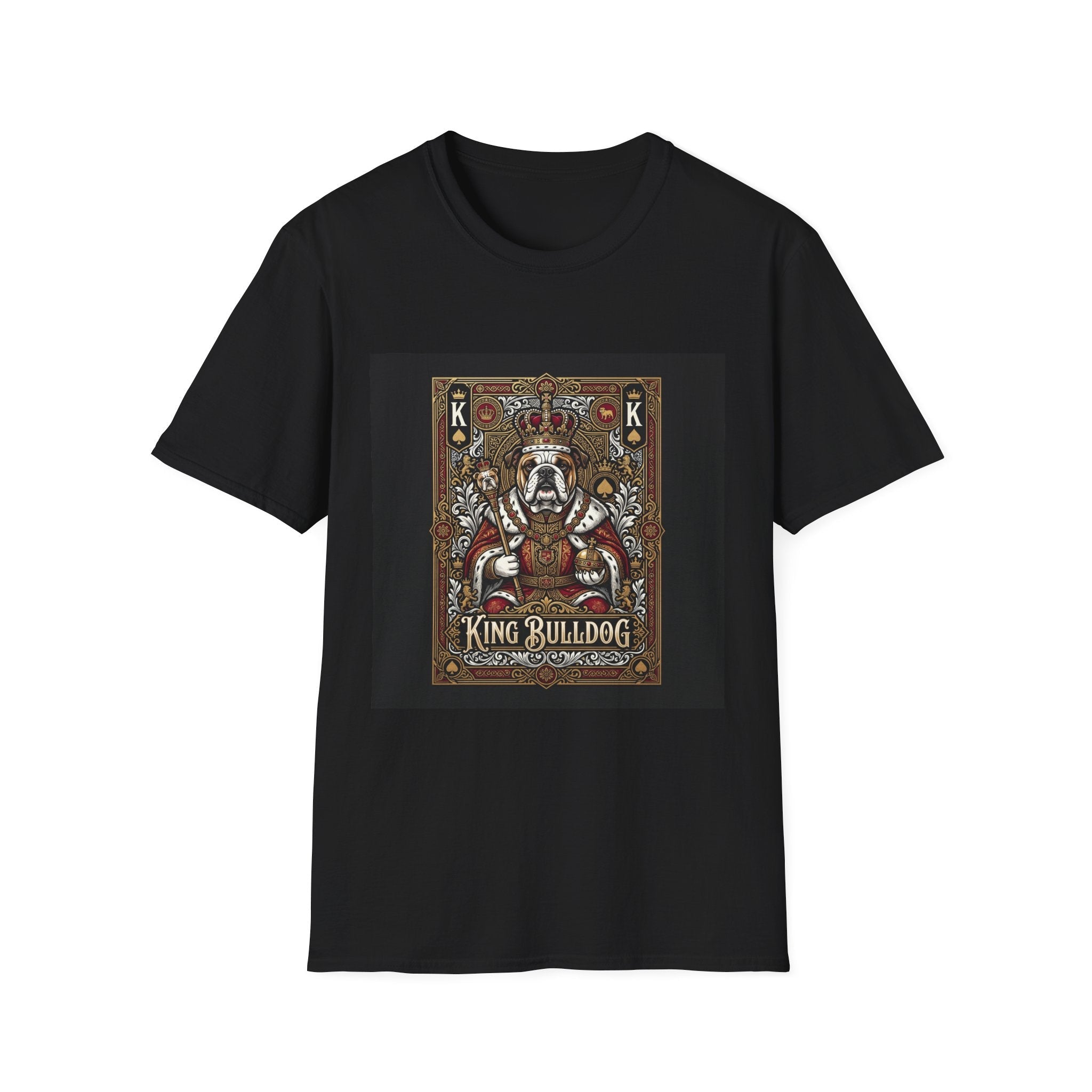 Royal King Playing Card English Bulldog T Shirt - Premium Unisex Graphic Tee