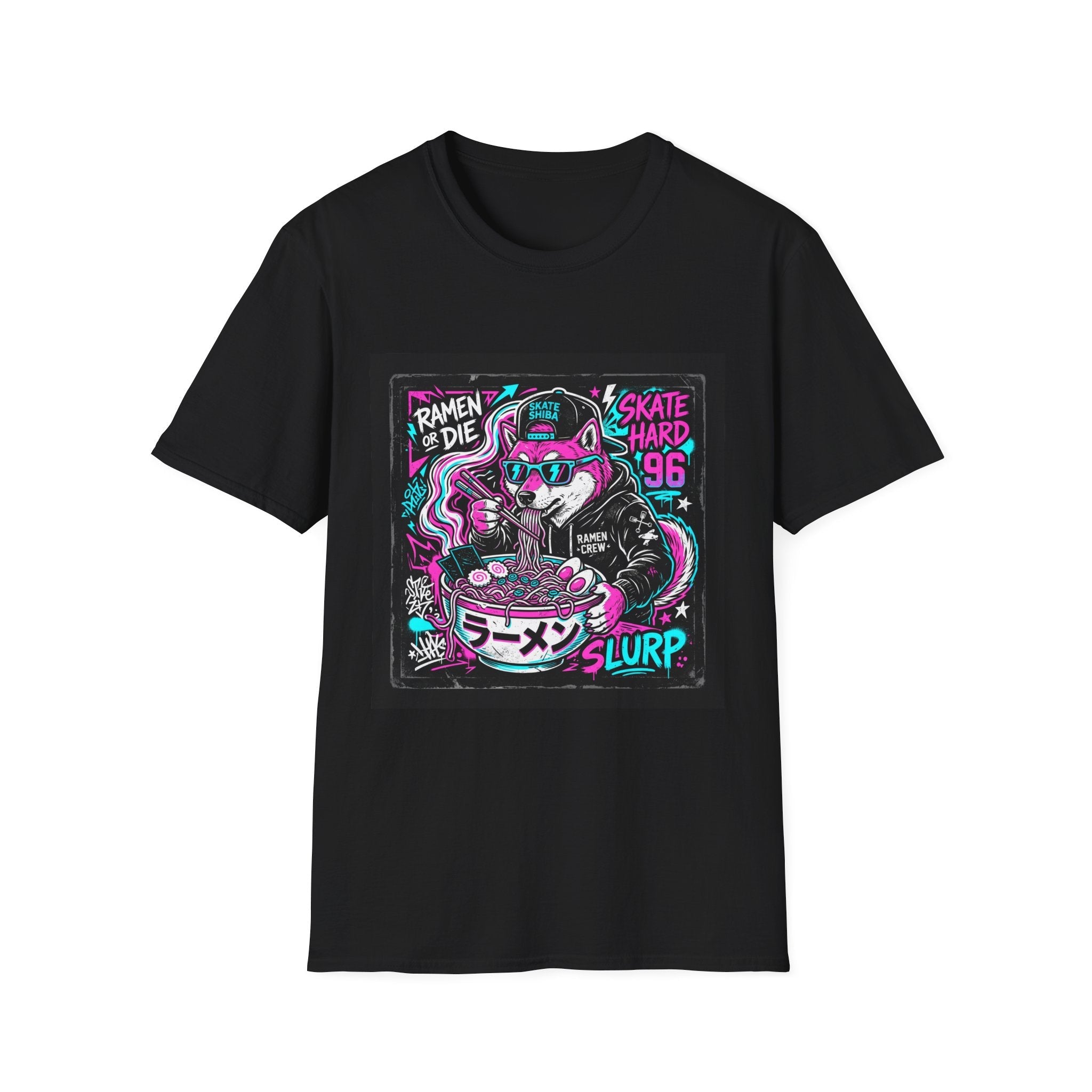 90s Skate Shiba Inu Tee - Premium Funny Graphic T Shirts