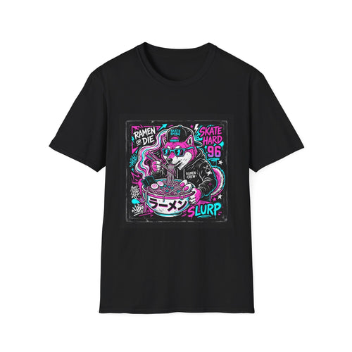 90s Skate Shiba Inu Tee - Premium Funny Graphic T Shirts