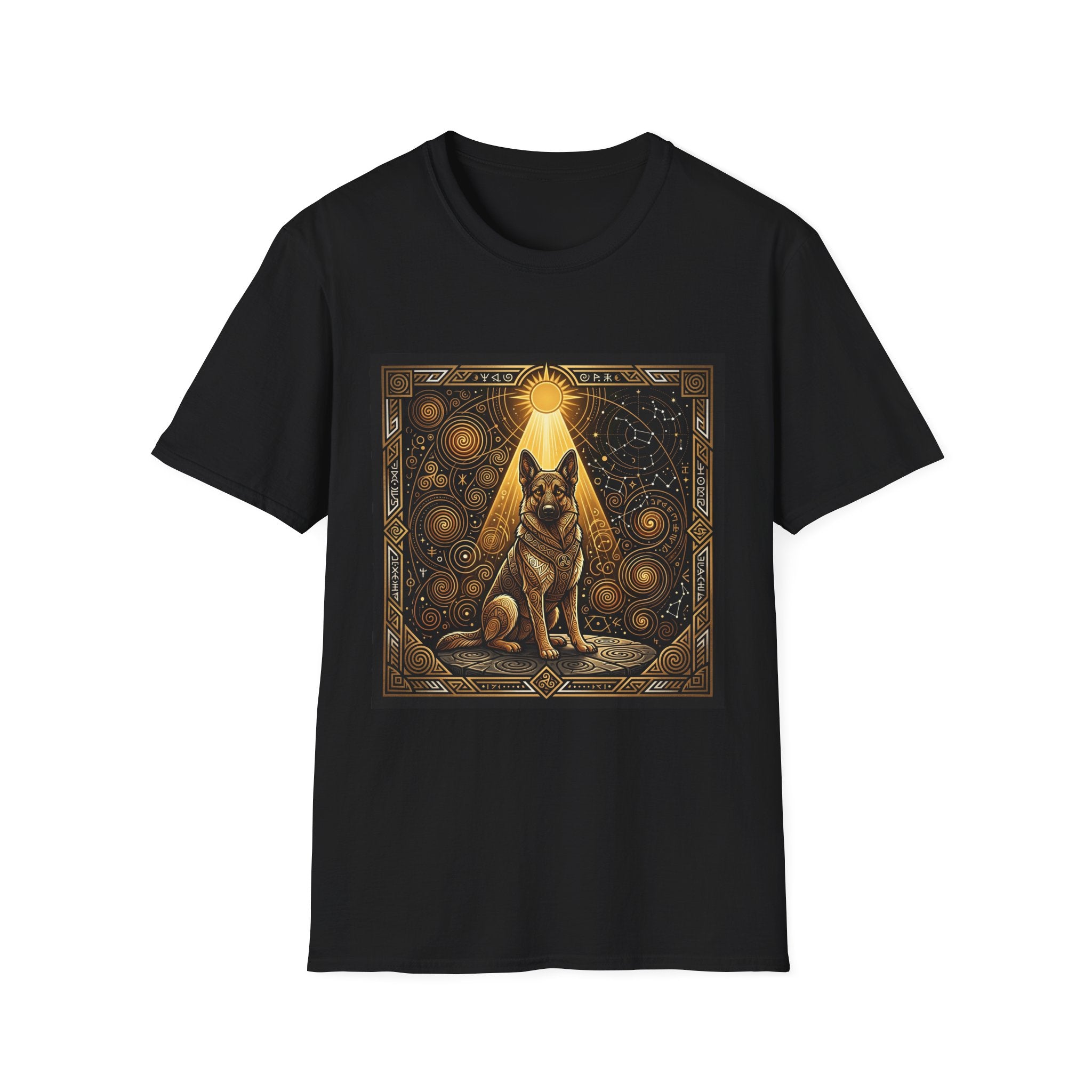 Mystical Geometric German Shepherd Tee
