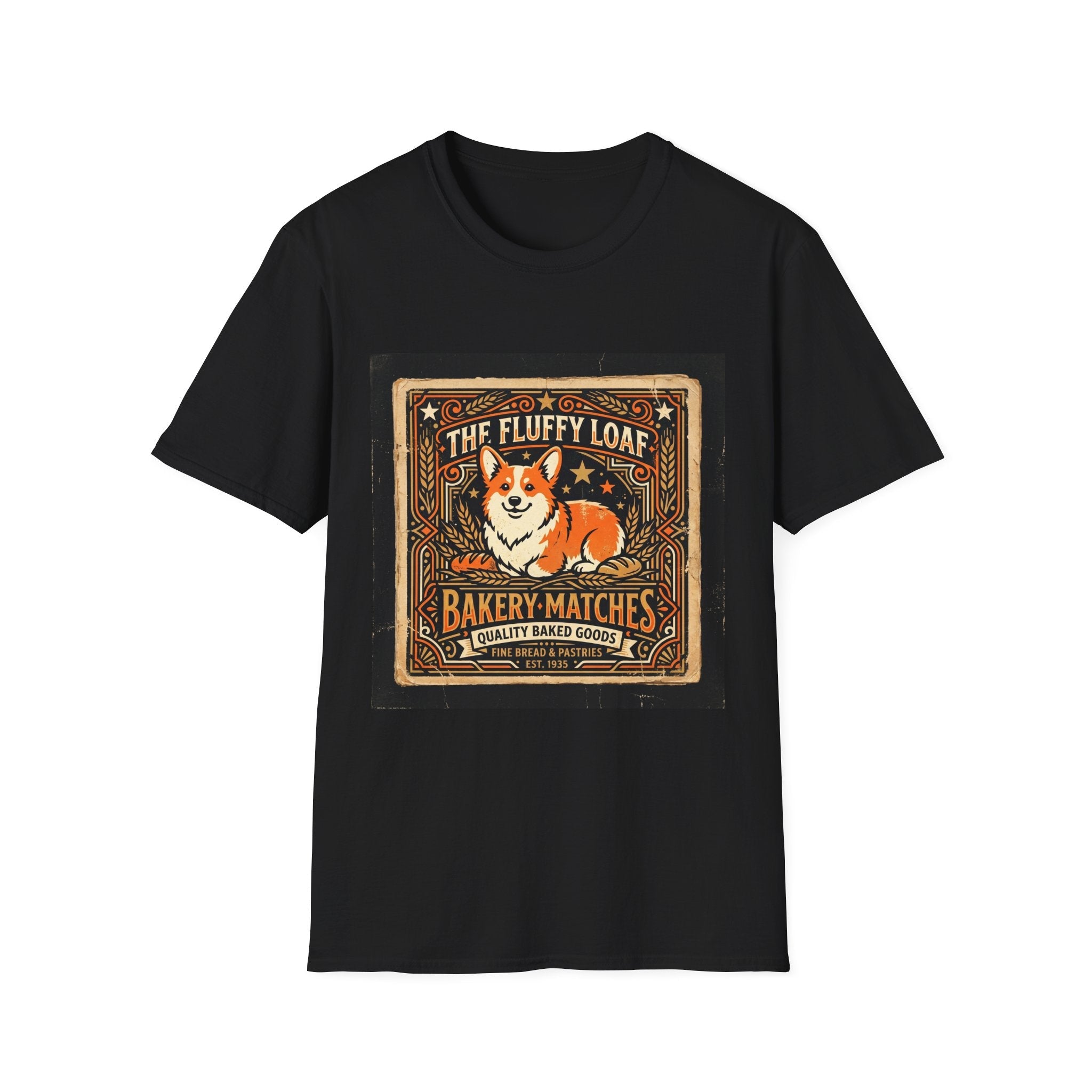 Vintage Bakery Corgi Loaf Tee - Premium Corgi Gifts