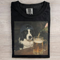 Border Collie Drinking Beer T-shirt