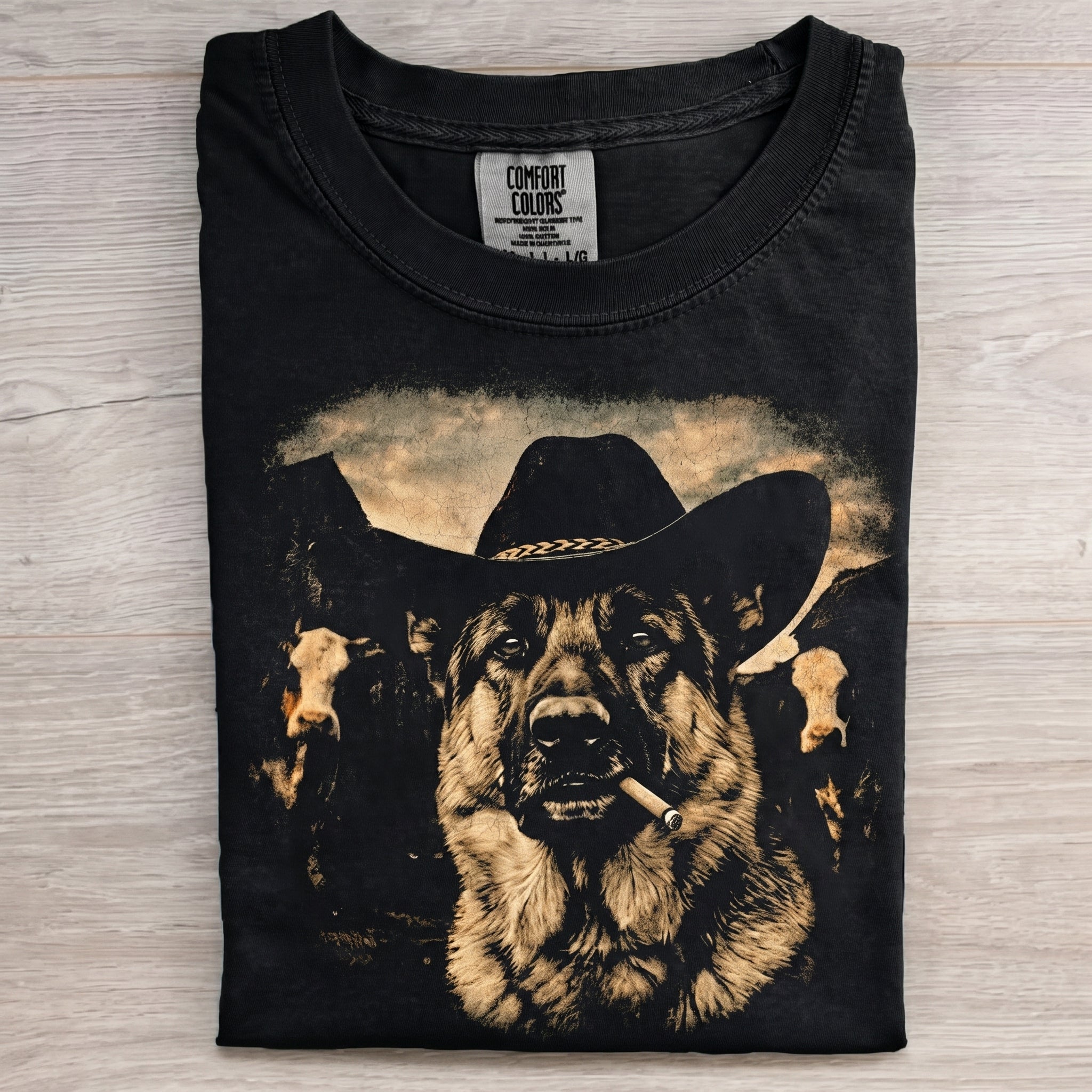 German Shepherd Western Graphic T-shirt