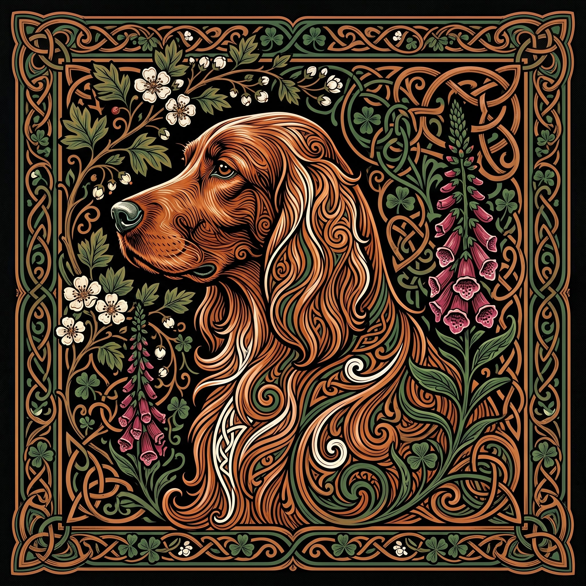 Celtic Floral Irish Setter Tee