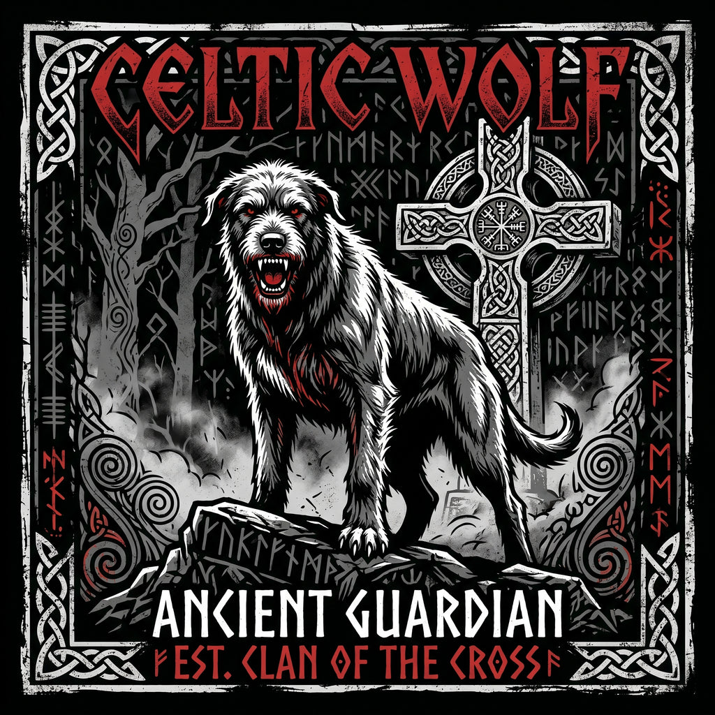 Dark Fantasy Irish Wolfhound Tee