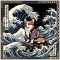 Ukiyo-e Great Wave Corgi Tee - Premium Corgi Gifts