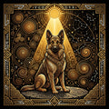 Mystical Geometric German Shepherd Tee
