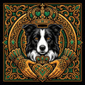 Neo-Traditional Border Collie Tee