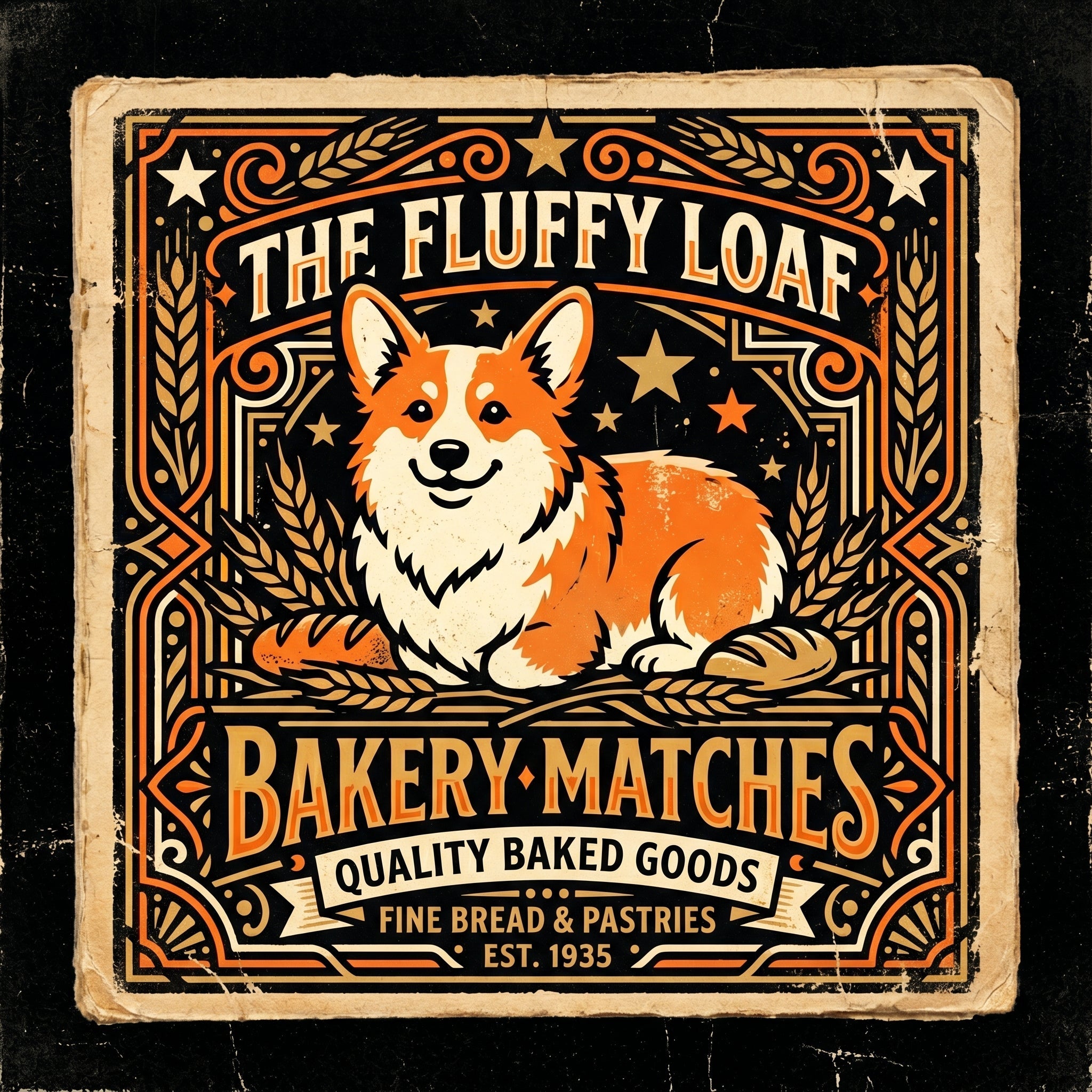Vintage Bakery Corgi Loaf Tee - Premium Corgi Gifts