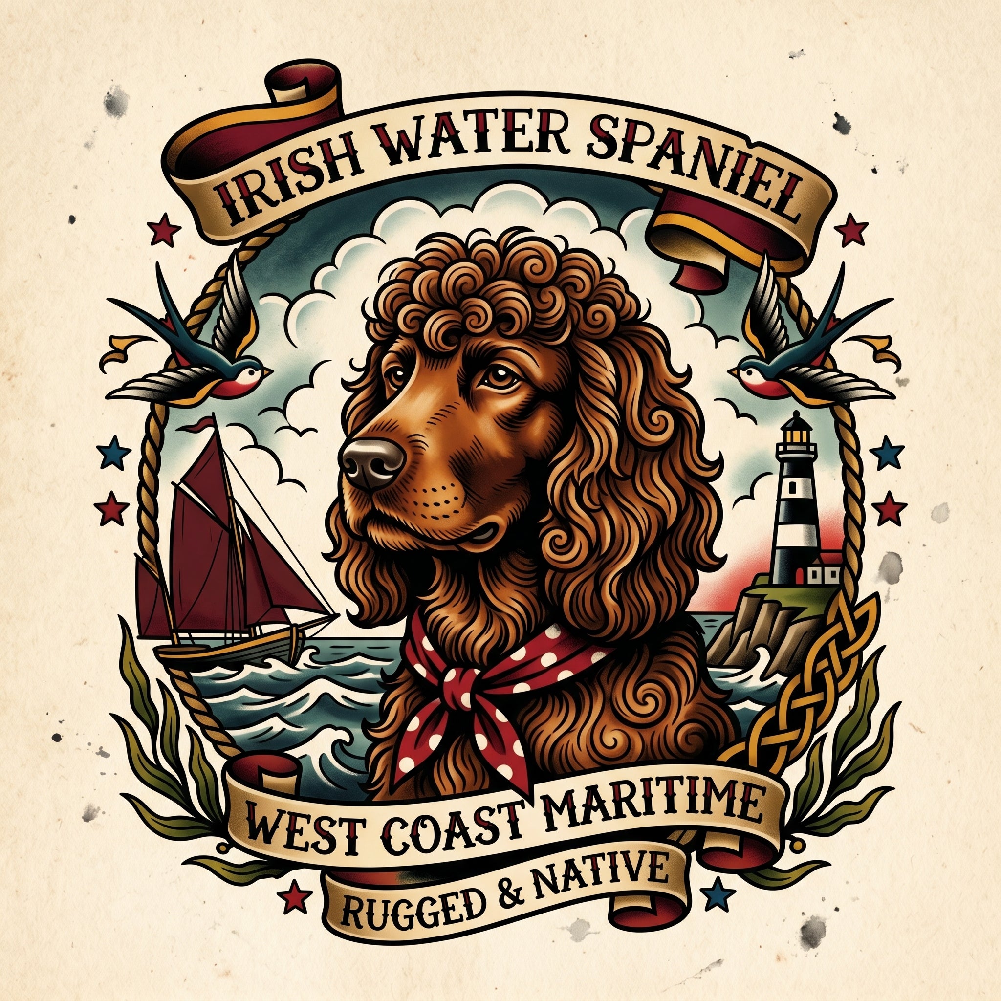 Vintage Sailor Irish Water Spaniel Tee