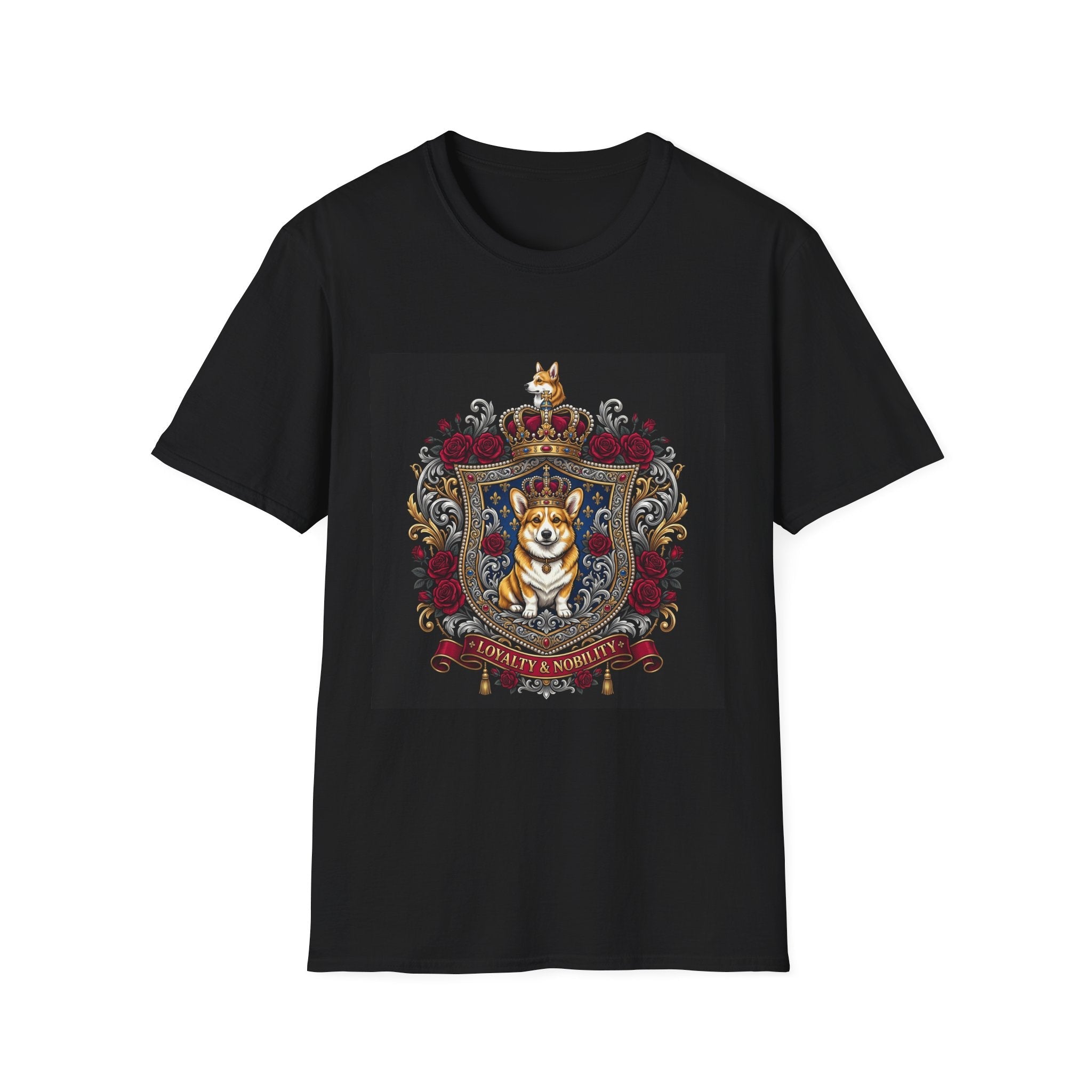 Royal Crest Corgi Tee - Premium Corgi Gifts