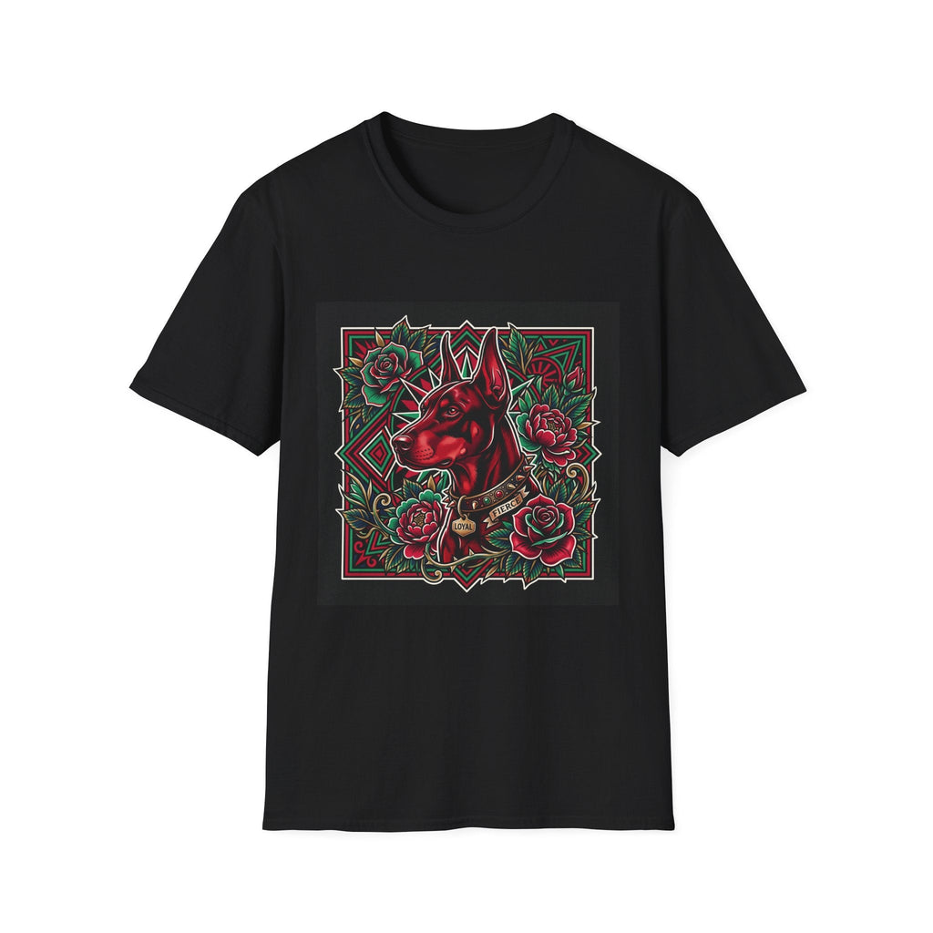 Neo-Traditional Tattoo Doberman Shirt - Premium Unisex Art Tee