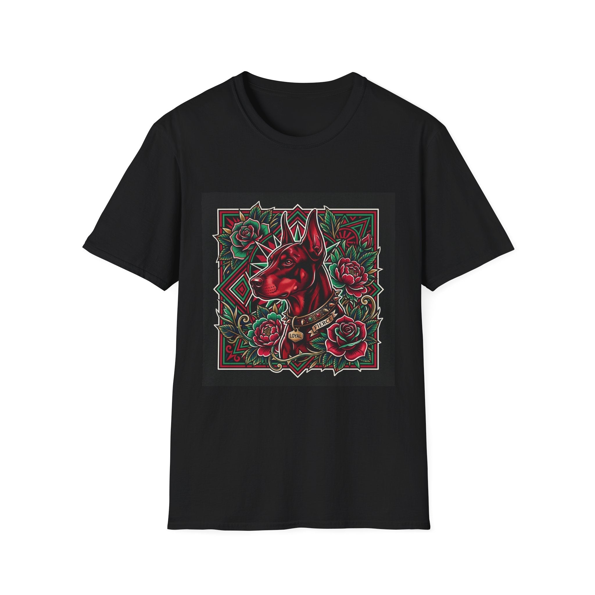 Neo-Traditional Tattoo Doberman Shirt - Premium Unisex Art Tee
